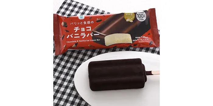 パリッと食感のチョコバニラバー