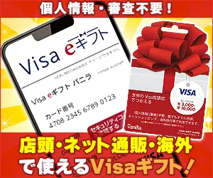 Visaのギフトカード Vanilla