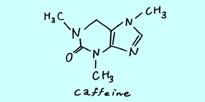 カフェインの化学式イラスト