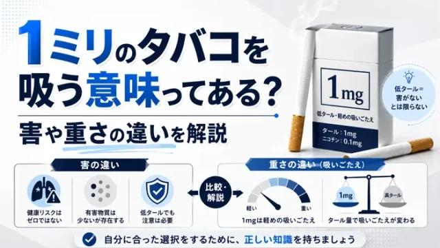 1ミリのタバコを吸う意味